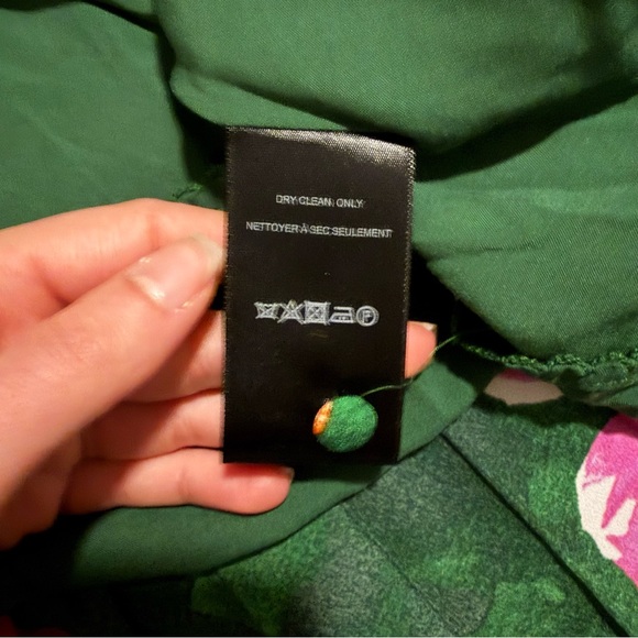 Maeve Anthropologie Pleated V-Neck Dress Floral Midi Long Sleeve 12 - Picture 10 of 10